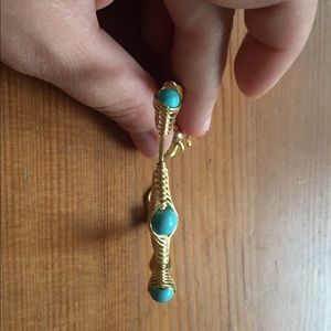 Turquoise and gold small bracelet